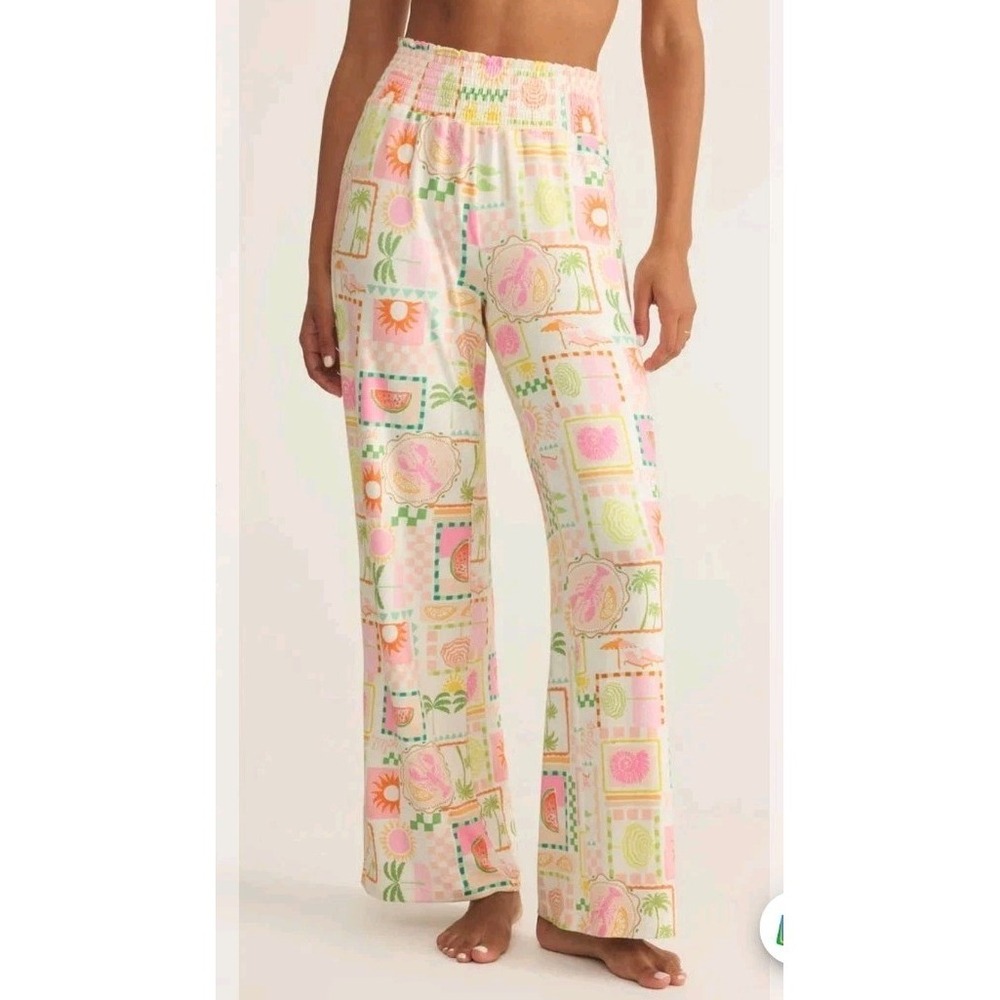 New Z Supply Lounge Women White (Fits S/M) Sz:S Dawn Soleil Beach Pants RT:$64